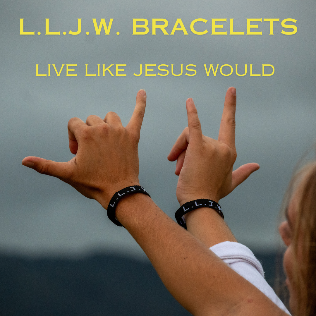 LLJW Live Like Jesus Would Bracelet- Black (pack of 3)