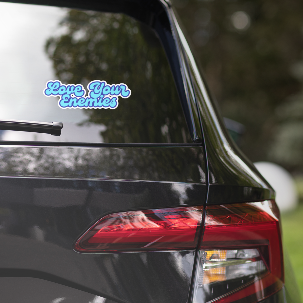 Love Your Enemies Sticker (Blue)