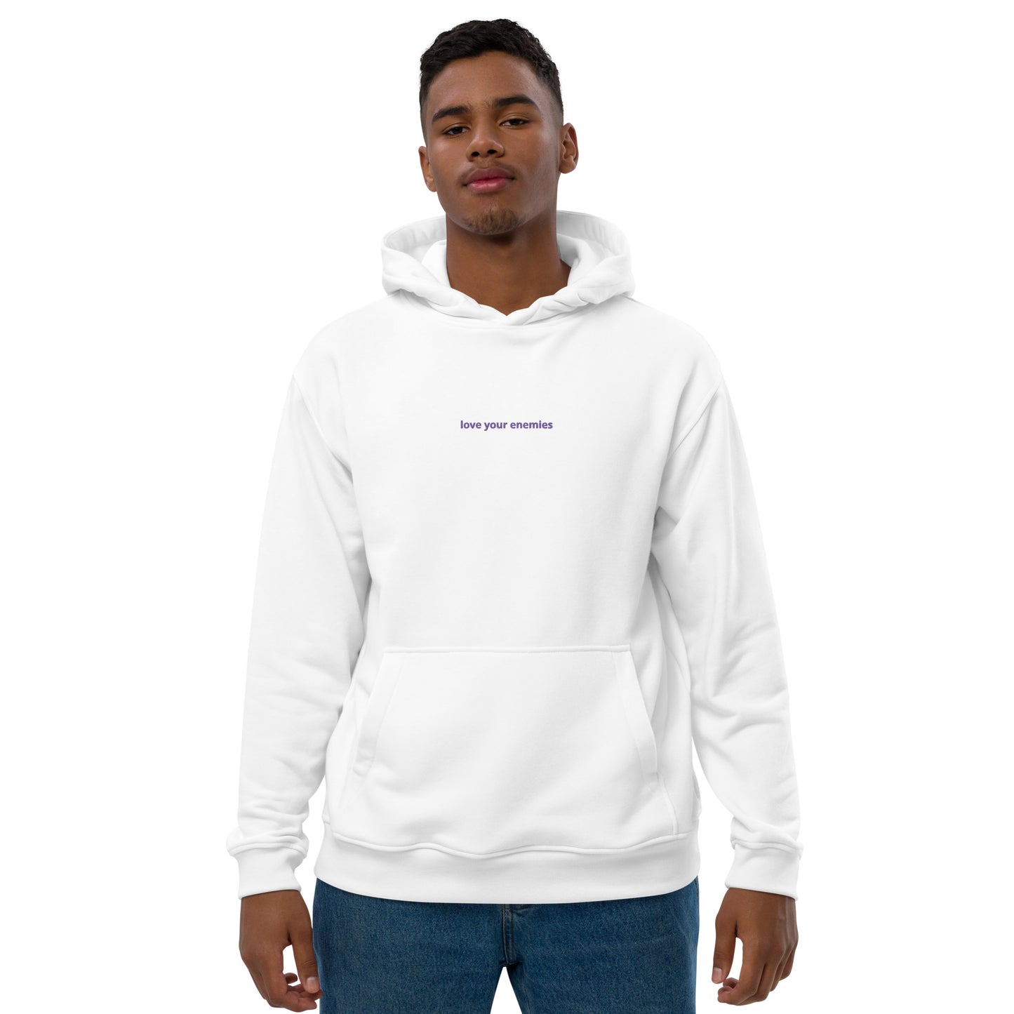 Love Your Enemies Hoodie- White